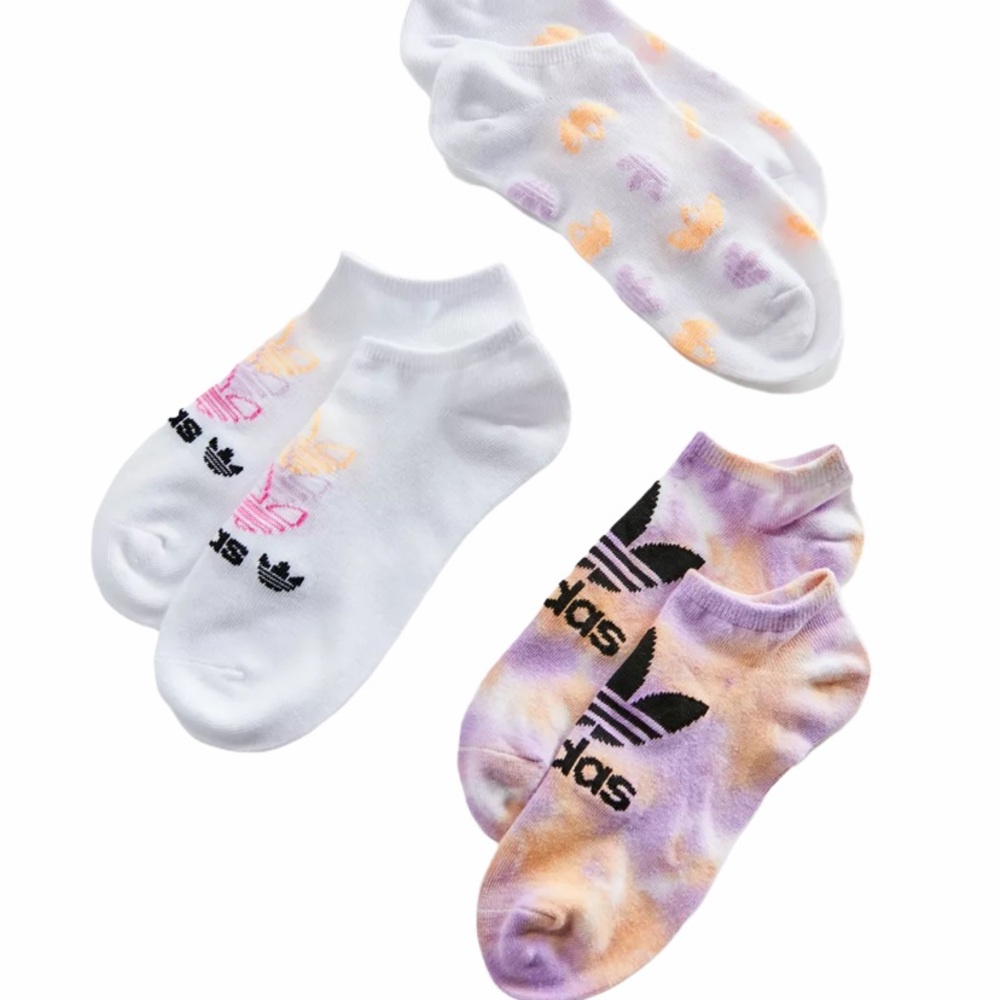 NEW Adidas color wash tie dye ankle socks - Picture 2 of 7